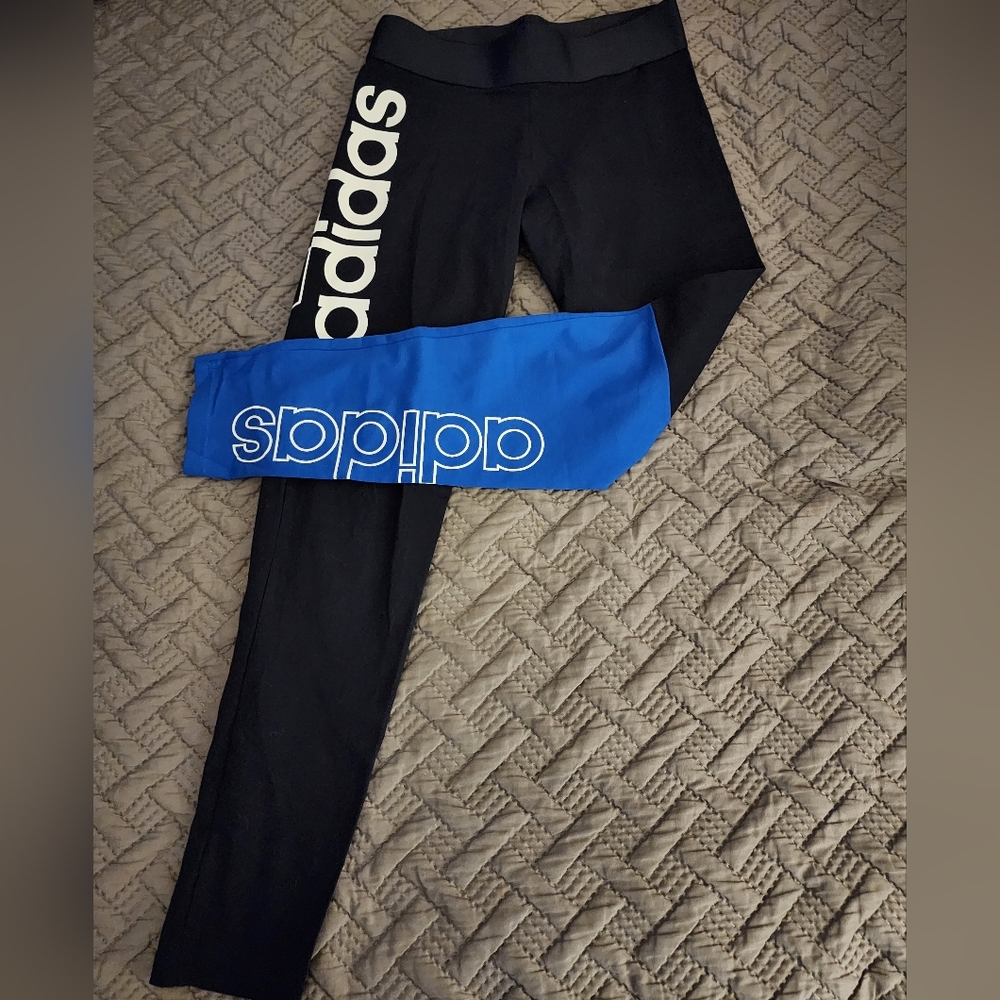 Adidas Colorblock Essentials High Waisted Logo Leggings